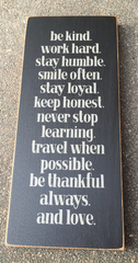 Primitive Wood Sign