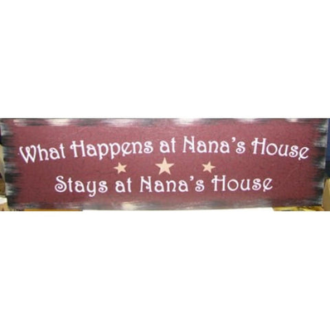 36903M- What Happens at Nana's House stays at Nana's House wood sign