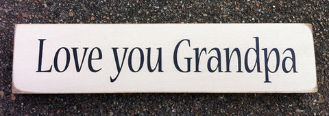 2050 Love You Grandpa Wood Block