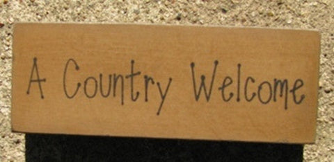 Wood Block 31417ACW - A Country Welcome