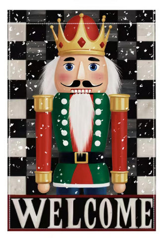 HG7740360 Nutcracker Christmas Theme with Red And Green Colors,  Welcome
