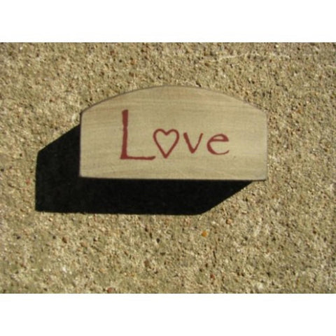 31469LW - Mini Love Arched wood Block Cream