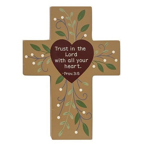 35109 Trust in the Lord wood cross