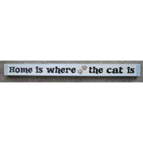 PS-038 Home is Where the Cat is wood block
