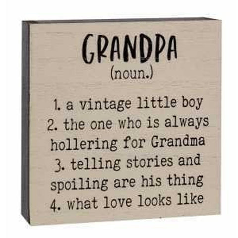 34472 Grandpa Definition wood  Box Sign