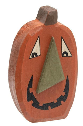 36761 Funny Face Chunky MINI Jack o Lantern Shelf Sitter
