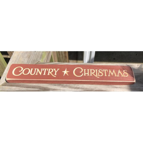 G1234A - Country Christmas Engraved Wood Block