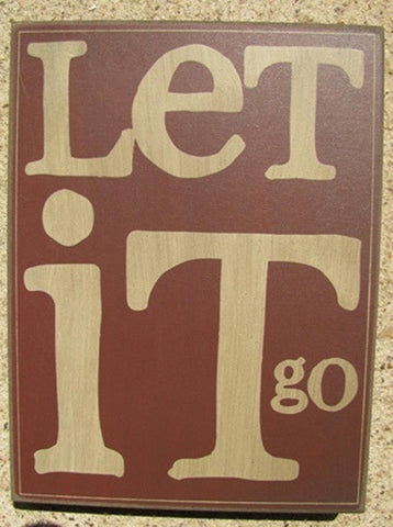 Primitive Wood Box Sign 32423R - Let IT Go