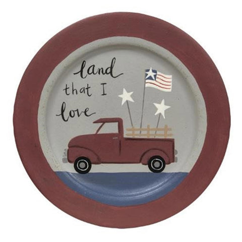 35269 Land That I Love wood plate