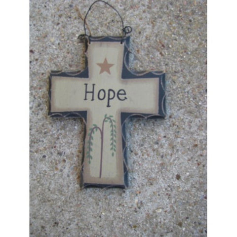 Primitive Mini Wood Cross WD802 - Hope Cross