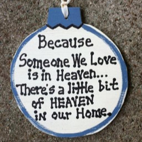 9015H Little Bit of Heaven  Wood Christmas Ornament
