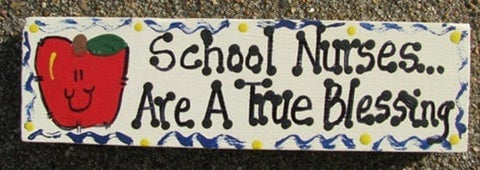 Teacher Gifts B5040 Wood Block School Nurses Are a True Blessing
