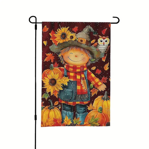 GA265937 Scarecrow & Sunflowers Fall Garden Flag