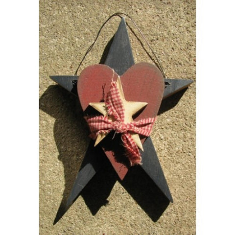WD468 - Red White Blue Wood Star