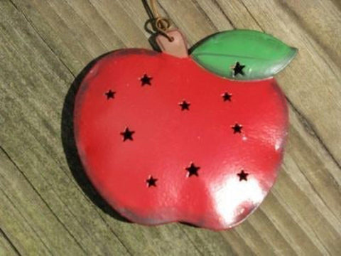 3DPunched Tin OR319 Apple Ornament