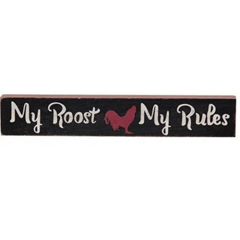33528MR - My Roost, My Rules MIMI wood block