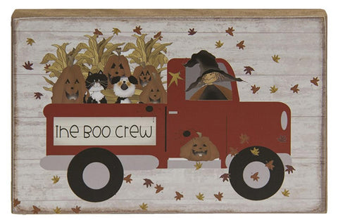 35564A The Boo Crew Truck wood Block