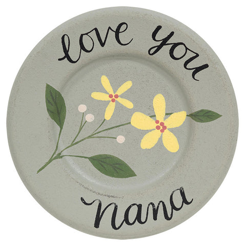 G36991Nana  Love You Nana floral wood plate