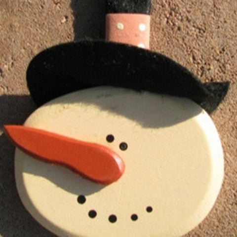 gr341P - Snow face Hat Felt Ornament