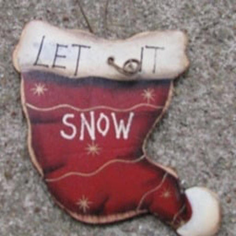47069lish - Let is snow Hat christmas ornament