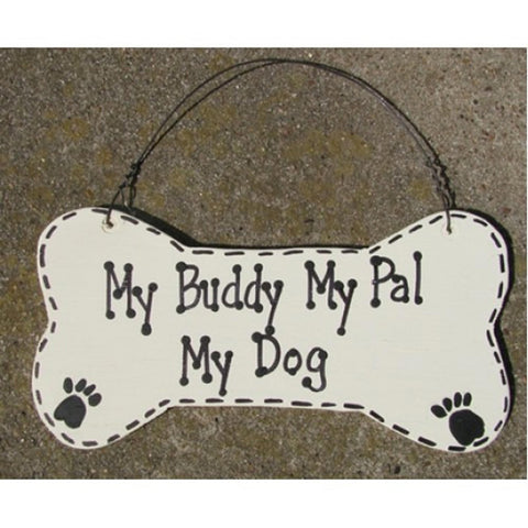 DB4- My Buddy My Pal My wood Dog Bone