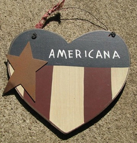 Patriotic Decor 99108A - Primitive Heart Americana