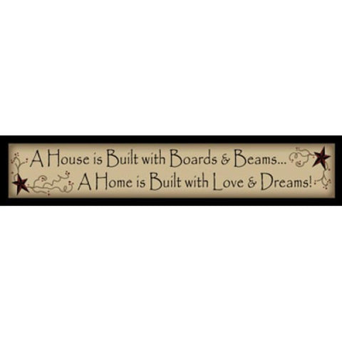 220AHIB- A House is Built with boards and beams...A home is built with love and