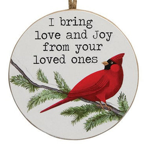 36188 I bring love and joy from your loved one cardinal Christmas ornament
