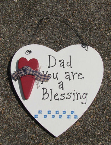 Wood Heart - wd1613 Dad you are a Blessing