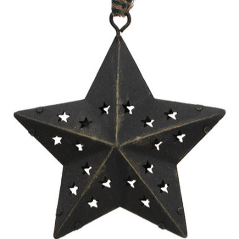 46333 cutout star black ornament