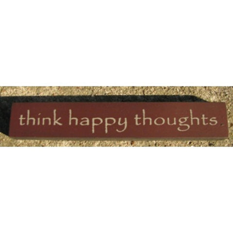 32321TM - Think Happy Thoughts mini wood block