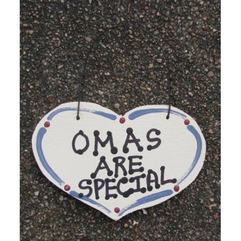 Omas Are Special Wood Small Grandmother Heart