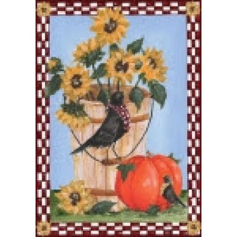 Autumn Crow Garden Flag
