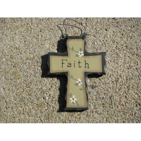 Primitive Wood Mini Cross WD803 - Faith