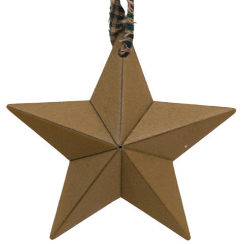 46535 metal star mustard gold ornament