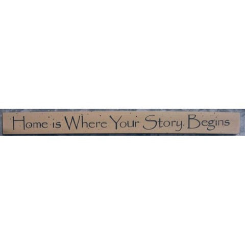 36926HC-Home is Where Your Story Begins wood block