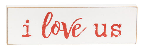 35939 I Love Us thin mini wood block