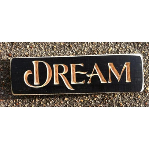 Primitive Engraved Wood Block 6426DB Dream