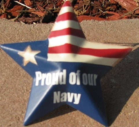 OR224 - Proud of our Navy - Metal Christmas Ornament