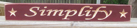 1628 Simplify Engraved  Wood Block