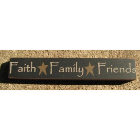 32328FB - Faith Family Friends wood block