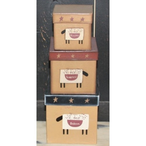 01-2915-Sheep Nesting Boxes set of three