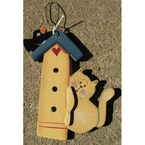 Cat Birdhouse WD97- cat on Birdhouse