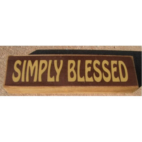 pb140r- Simply Blessed Wood Block
