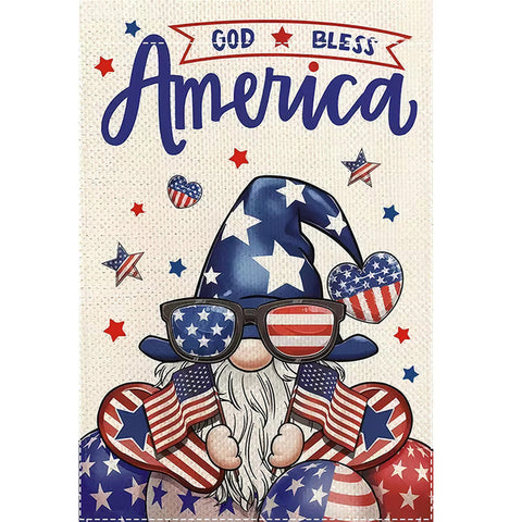 VJ8369938 The American Flag, The Stars and Stripes God Bless America double sid