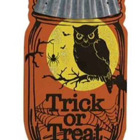 g90495 trick or treat wood mason jar