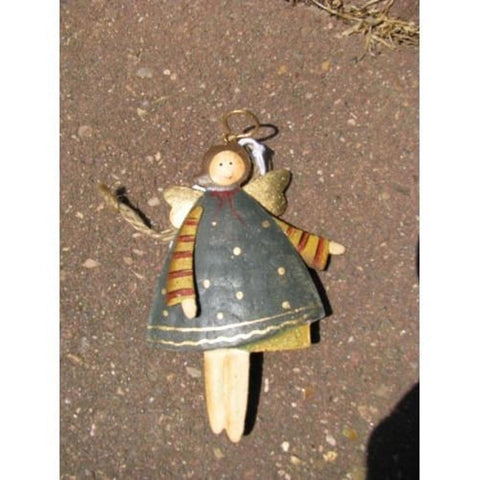 2758G - Green Angel metal Ornament