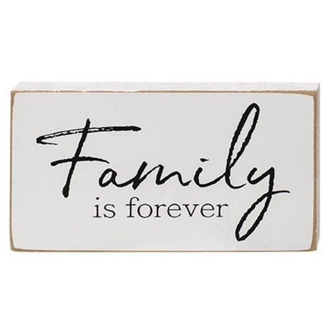 Family is Forever wood block