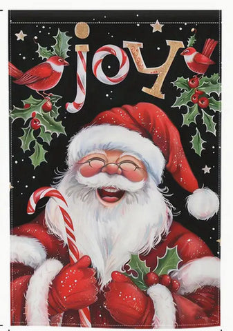 NE188991 santa Joy Christmas Garden Flag - Double-Sided, Durable Polyester
