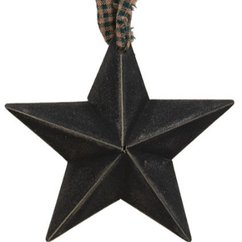 46535 metal star black ornament